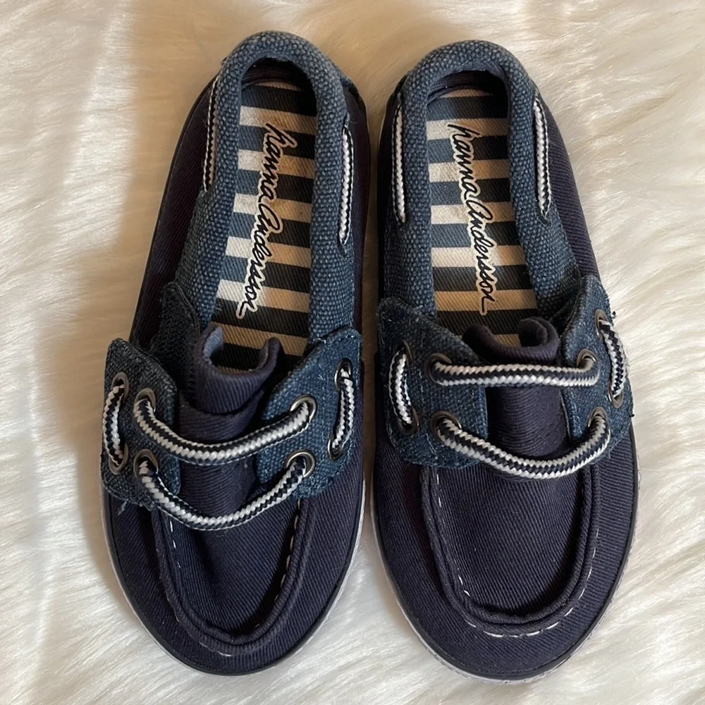Hanna Andersson Navy Preppy Boat Shoes